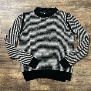 Harper Lane Black and White Striped Sweater